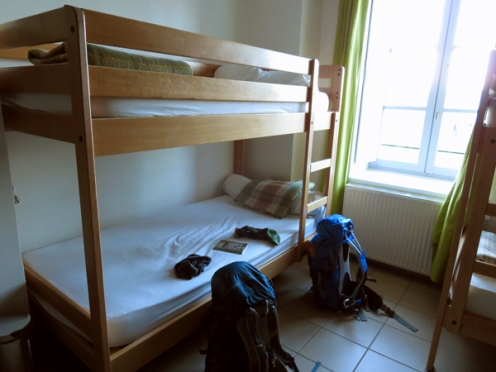 Our first bunk beds, in St Privat d'Allier